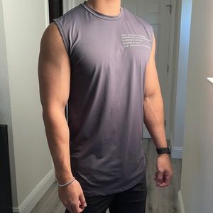 ASRV Dark Grey Train-Lite Muscle Tee